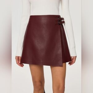 NWT Commense Maroon Brown Mini Skirt